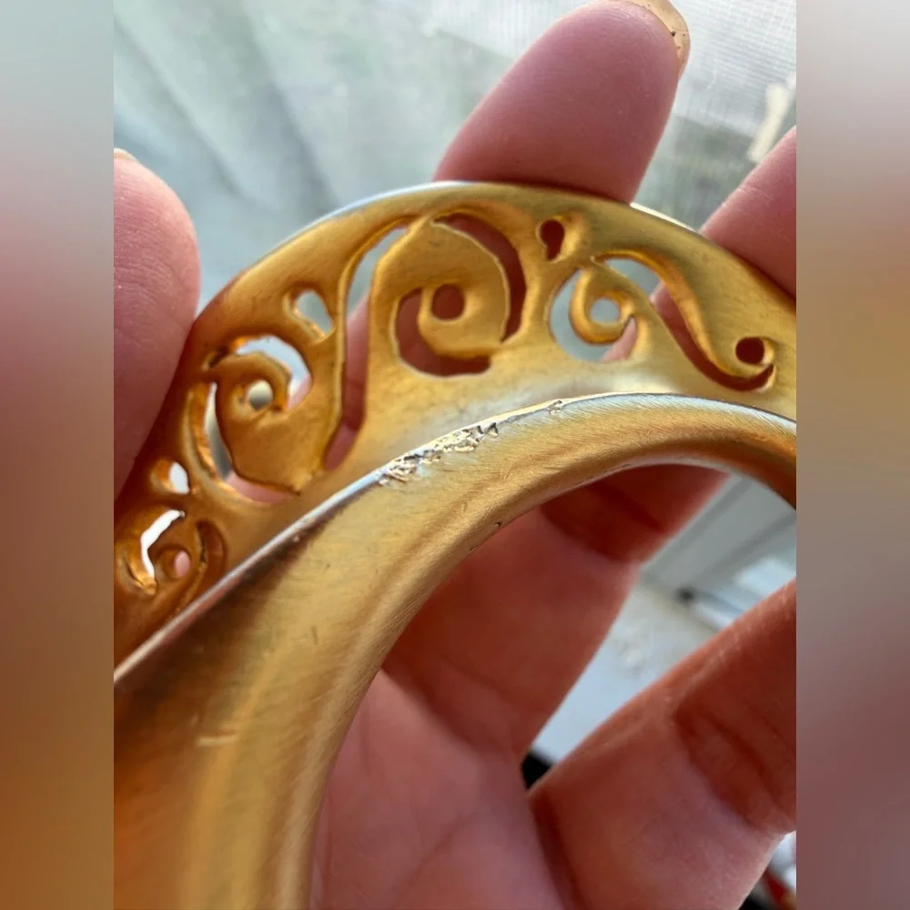 Clara Kasavina studio vintage  crescent shape cuff bracelet